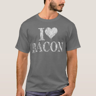 Eu amo bacon - Eu amo camiseta de bacon camiseta c