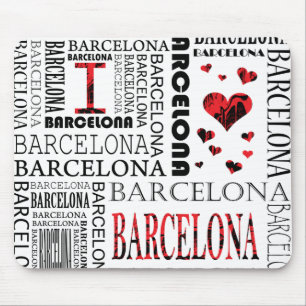 Eu amo Barcelona Mousepad