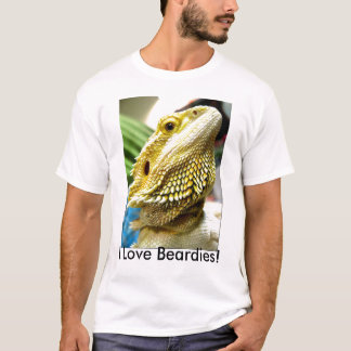 Eu amo Beardies! camisa de t
