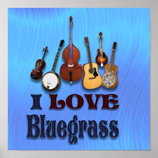 EU AMO BLUEGRASS POSTER (Frente)