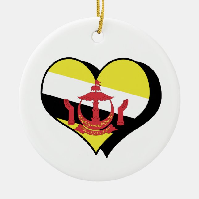 Eu Amo Brunei Enfeite (Frente)