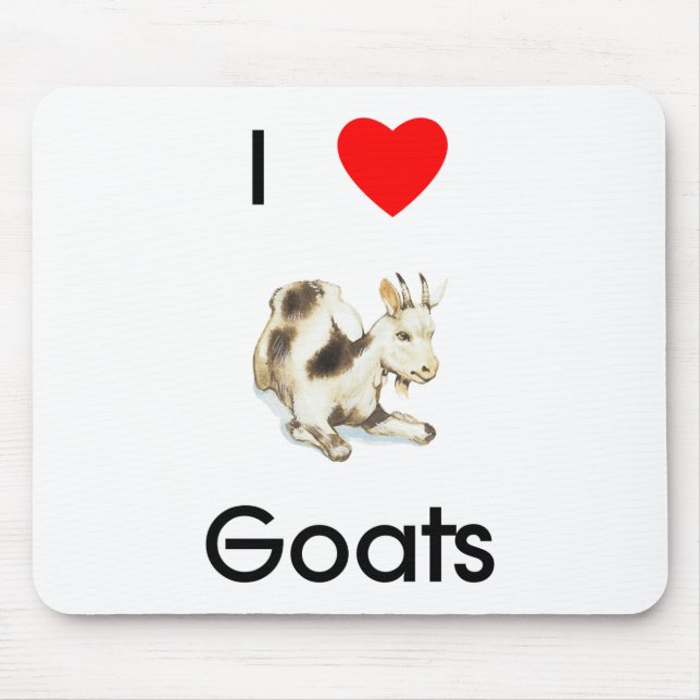 Eu amo cabras Mousepad (Frente)