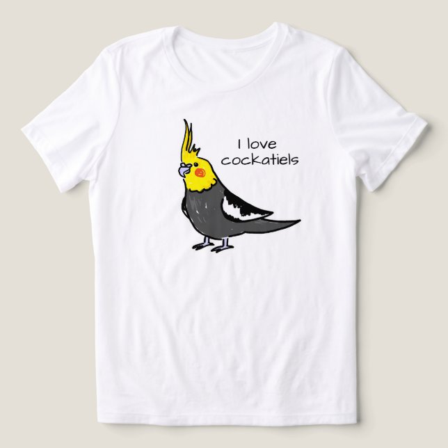 Eu Amo Cacatuas Cinzentas Normais (Design frontal)