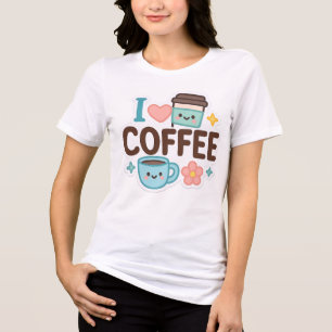 Eu Amo Café Cute Kawaii Adesivo – Café Adorável