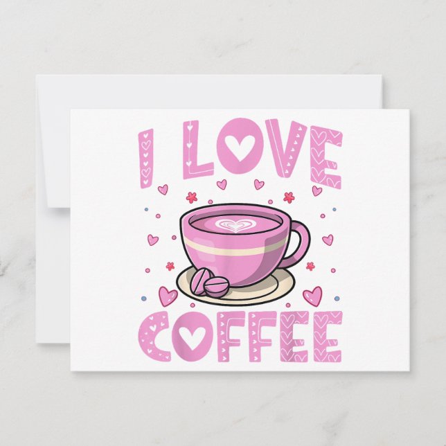 Eu Amo Café - Engraçado Cafeine Drinker Caffeine A (Frente)