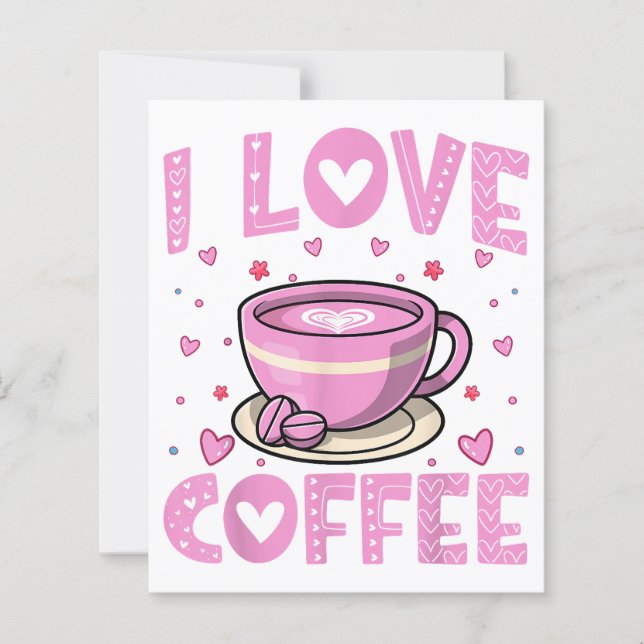 Eu Amo Café - Engraçado Cafeine Drinker Caffeine A (Frente)