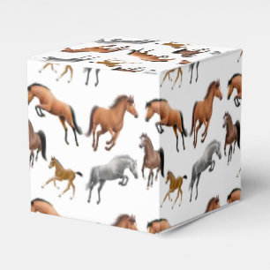 Eu amo caixas do favor dos cavalos