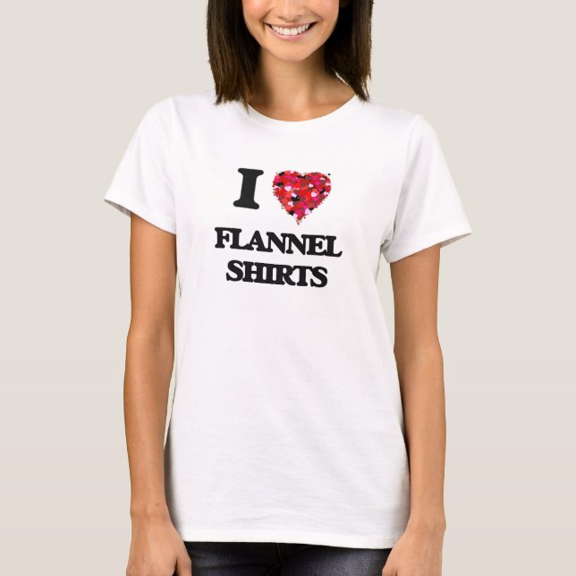Eu amo camisas da flanela (Frente)