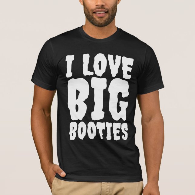 EU AMO CAMISAS MASCULINAS ENGRAÇADAS DE BUNDA GRAN (Frente)