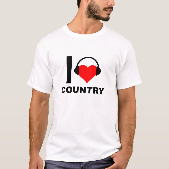 Eu Amo Camiseta Country Funny (Frente)