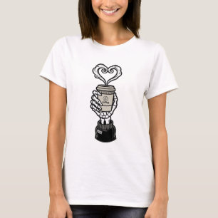 Eu amo camiseta de café