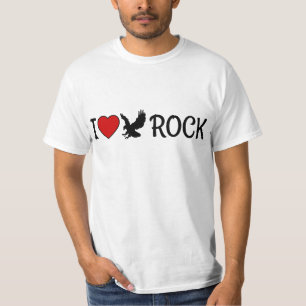 Eu Amo Camiseta De Coração Vermelho Eagle Rock
