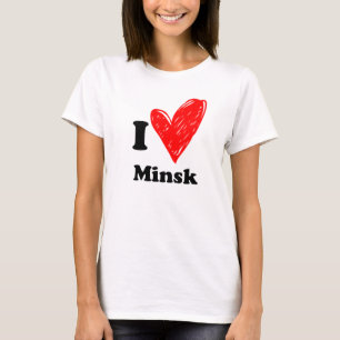 Eu amo camiseta de Minsk
