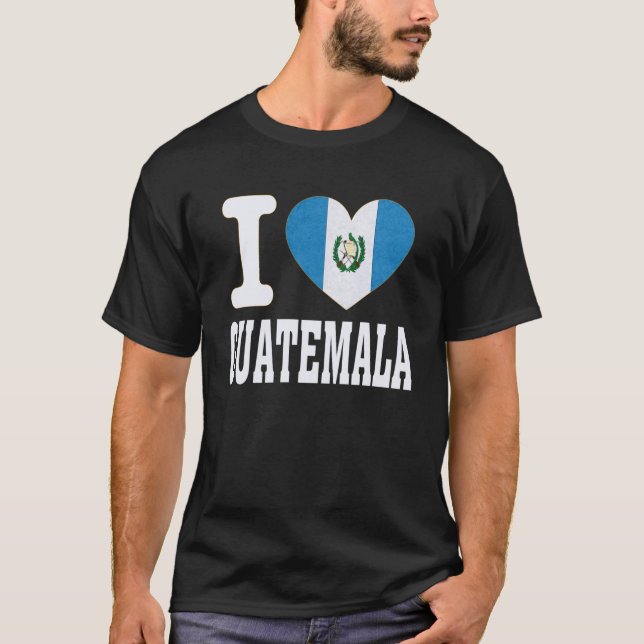 Eu Amo Camiseta do Coração da Guatemala Presente O (Frente)