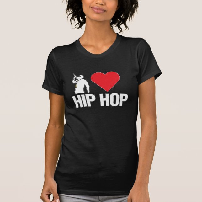 Eu Amo Camiseta Hip Hop (Frente)