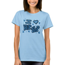 Eu amo Camiseta Hip-Hop