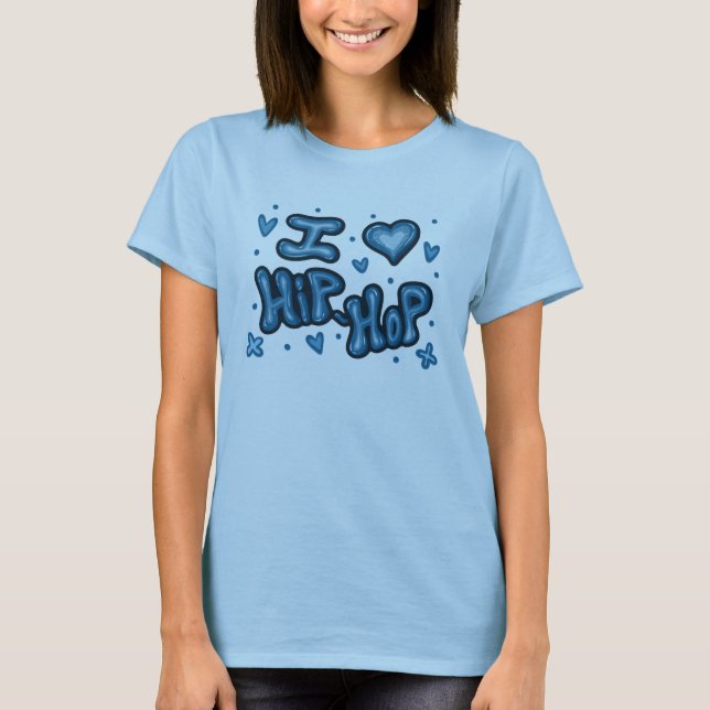 Eu amo Camiseta Hip-Hop (Frente)