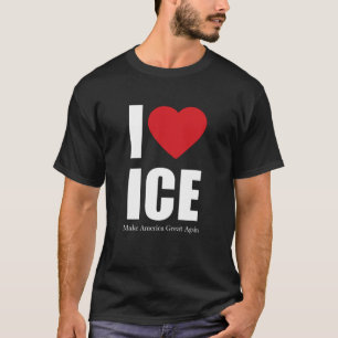 Eu Amo Camiseta ICE Patriótica Aplicação da Imigra