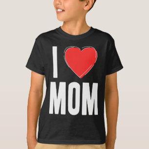 Eu Amo Camiseta Infantil da Mamãe – Cute & Simples
