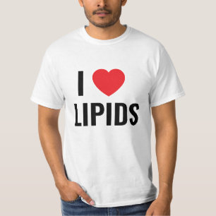 Eu amo camisetas de Lipídios