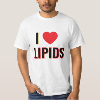Eu amo camisetas de lipídios