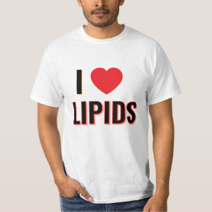 Eu amo camisetas de lipídios