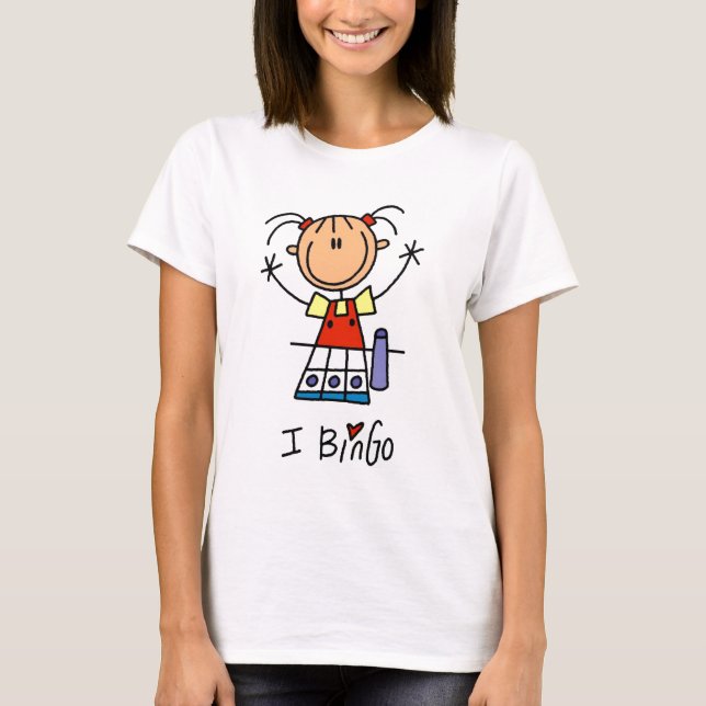 Eu Amo Camisetas e Presentes de Bingo (Frente)