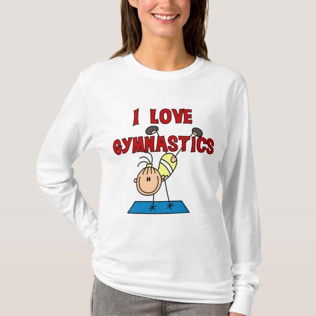 Eu Amo Camisetas e Presentes de Ginástica (Frente)