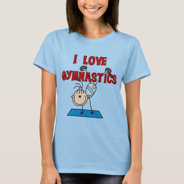 Eu Amo Camisetas e Presentes de Ginástica (Frente)