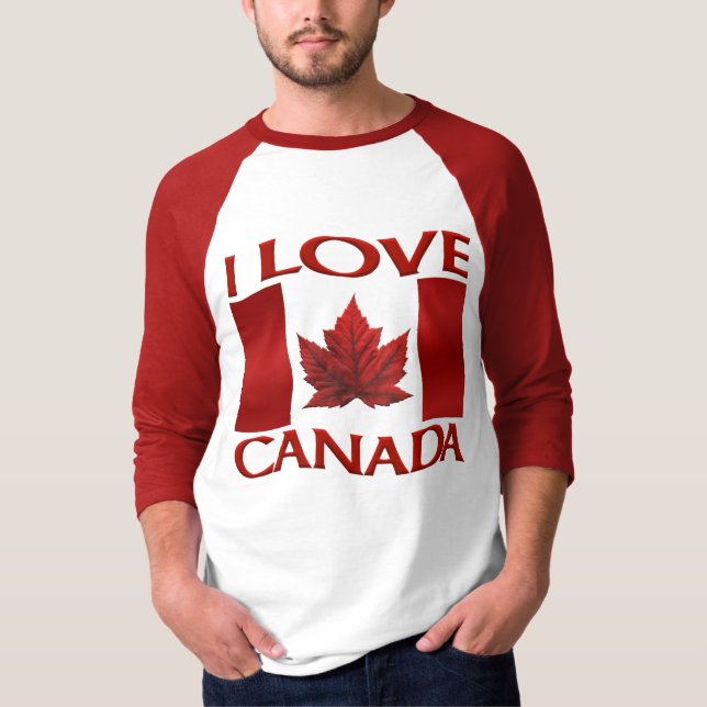 Eu amo Canadá camisas Canadá Souvenir Top (Frente)