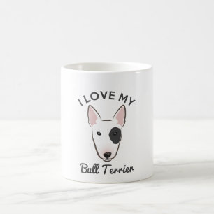 "Eu amo caneca de café de meu bull terrier"