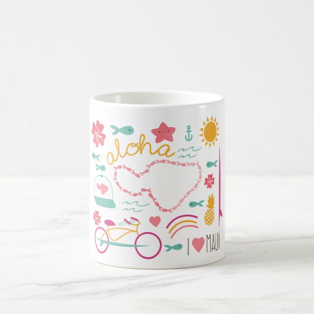 "Eu amo" caneca "de Maui Aloha " (Centro)