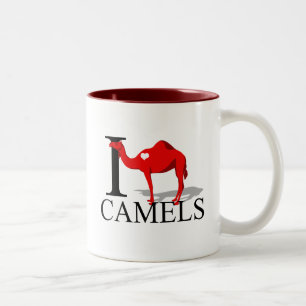 Eu amo canecas dos camelos