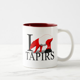 Eu amo canecas dos Tapirs