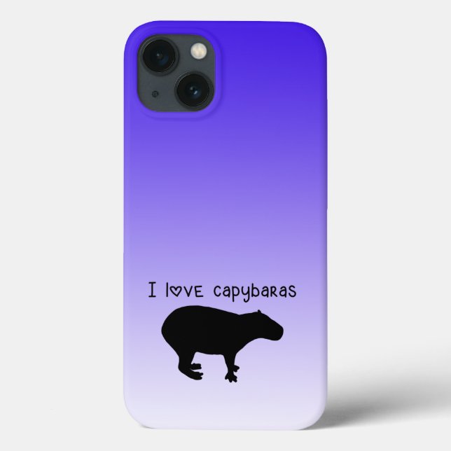 Eu Amo Capybaras Purple Case-Mate capas de iphone (Verso)
