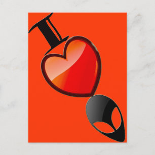 Eu *Amo* Cartão Postal de Alienígenas