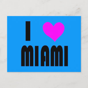 Eu amo cartão postal Miami Florida