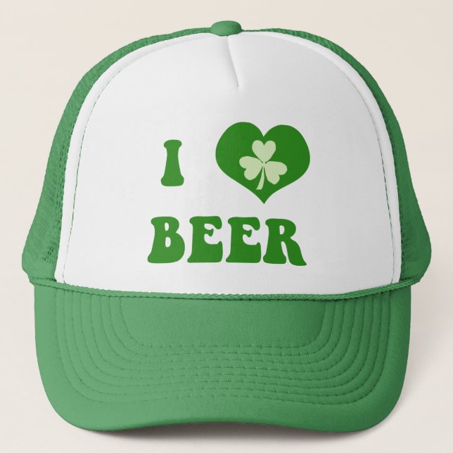 Eu Amo Cerveja Boné Retro Irlandês (Frente)