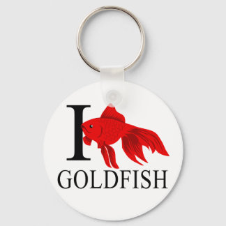 Eu amo Chaveiros de peixe Goldfish