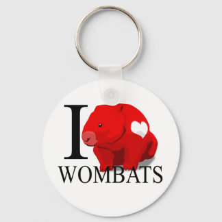 Eu Amo Chaveiros de Wombats