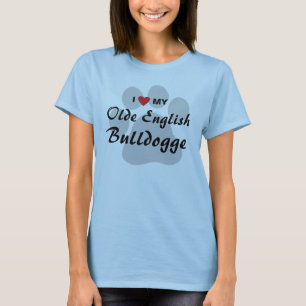 Eu amo (coração) minha camisa velha de Bulldogge