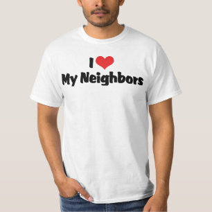 Eu Amo Coração Vermelho Minha Camisa Vizinha