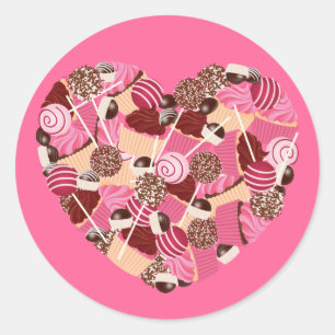 Eu amo cupcakes e etiquetas dos pop do bolo