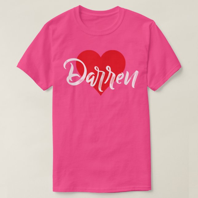 Eu Amo Darren Primeiro Nome Camisa Que Eu Coração  (Frente do Design)