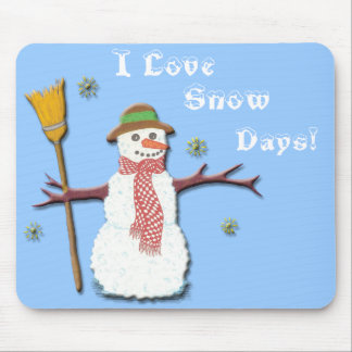 Eu amo dias da neve! Mousepad
