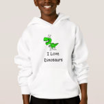 "Eu Amo Dinossauros"<br><div class="desc">Cartoon t-rex. Perfeito para qualquer amante de dino.</div>
