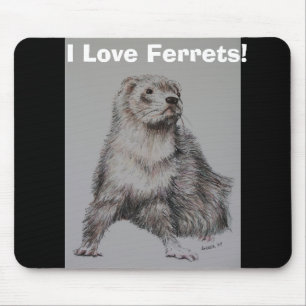 Eu amo doninhas! Mousepad