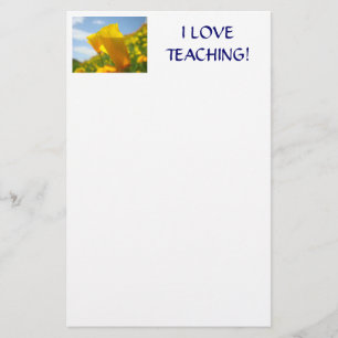 EU AMO ENSINAR! Presentes de Papelaria FLORES DE P