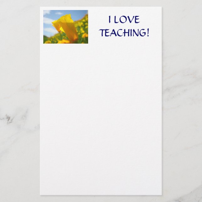 EU AMO ENSINAR! Presentes de Papelaria FLORES DE P (Frente)