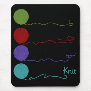 Eu amo fazer malha Mousepad